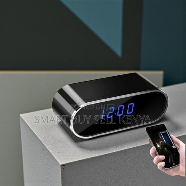 Cloud Connected Wifi Security Alarm Table Clock Hidden Spy Camera