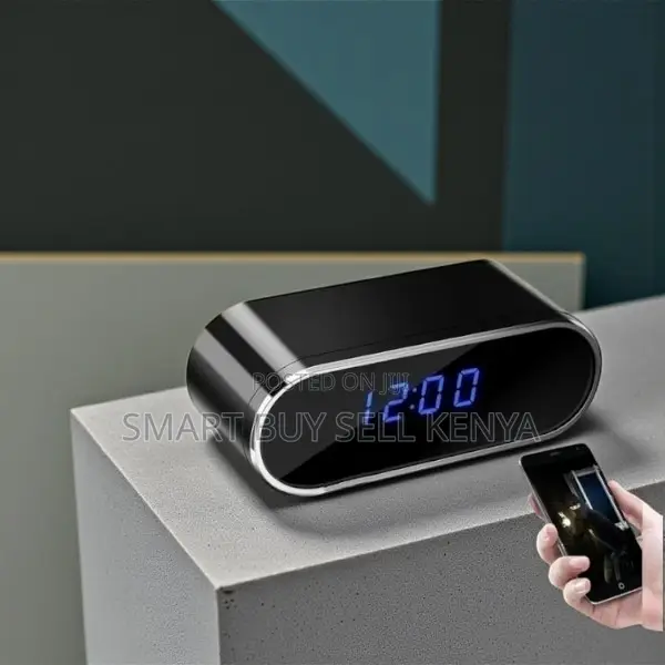 Cloud Connected Wifi Security Alarm Table Clock Hidden Spy Camera