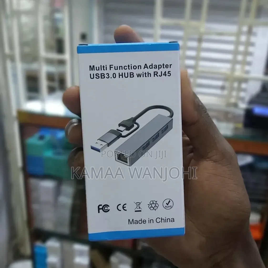 Usb 3.0 Hub With Rj45 Ethernet Adapter – 3 Usb Ports + Lan Port