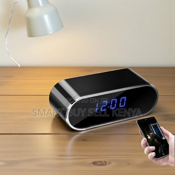 Wireless Smart Home Monitor 1080p Alarm Table Clock Hidden Spy Camera