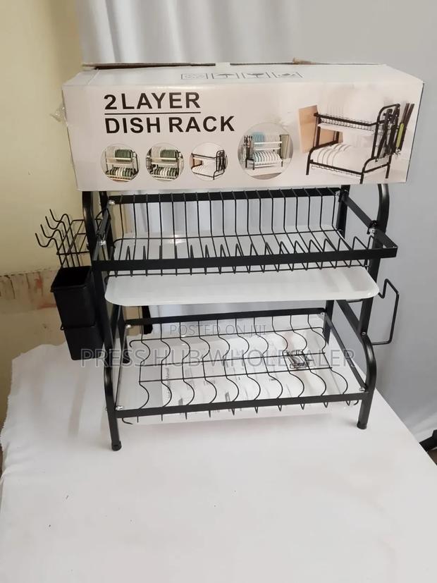Heavy Duty 2-tier Stainless Steel Dish Drying Rack With Drainboard