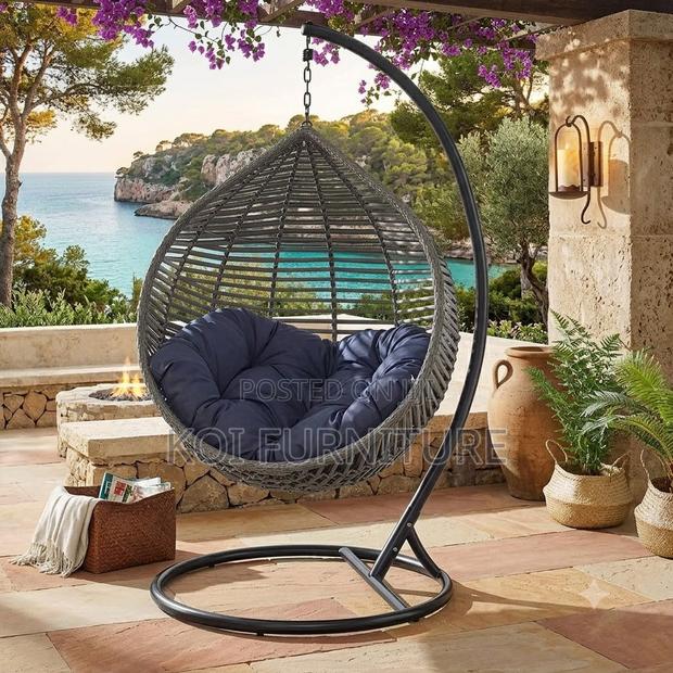 Home Chairs; Hanging Gardens Rattan Hammock Chairs - thumbnail 4