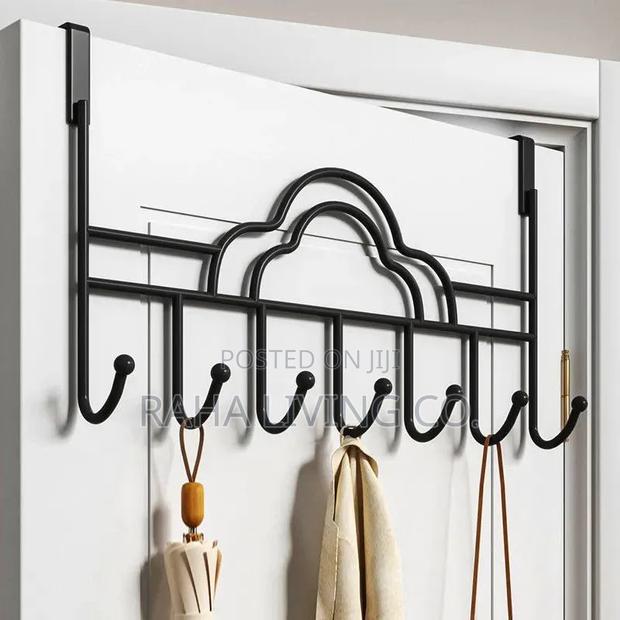 7 Hook Heavy Duty Over the Door Hanger | Black