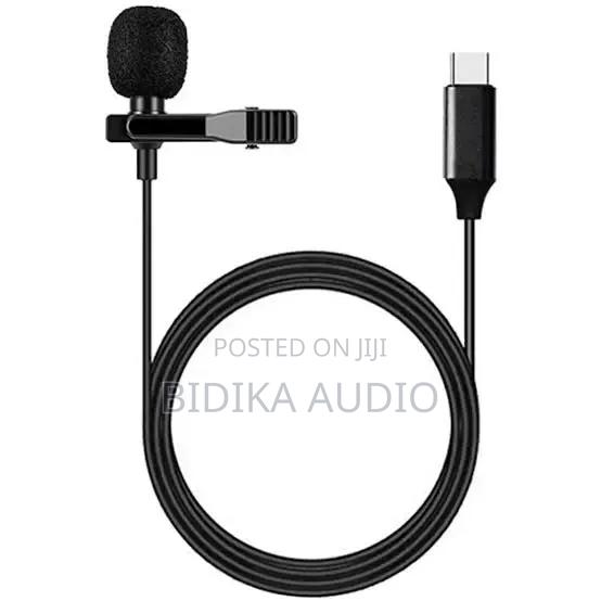 Lavalier Mic Type C Professional Lapel Clip-on Mic Omni Condenser