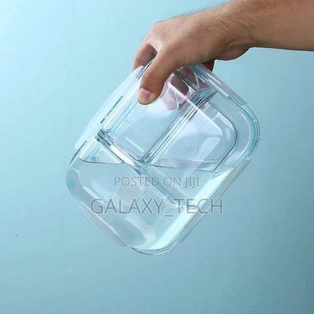 3 Grid High Borosilicate Glass Partitioned Lunchbox - thumbnail 3