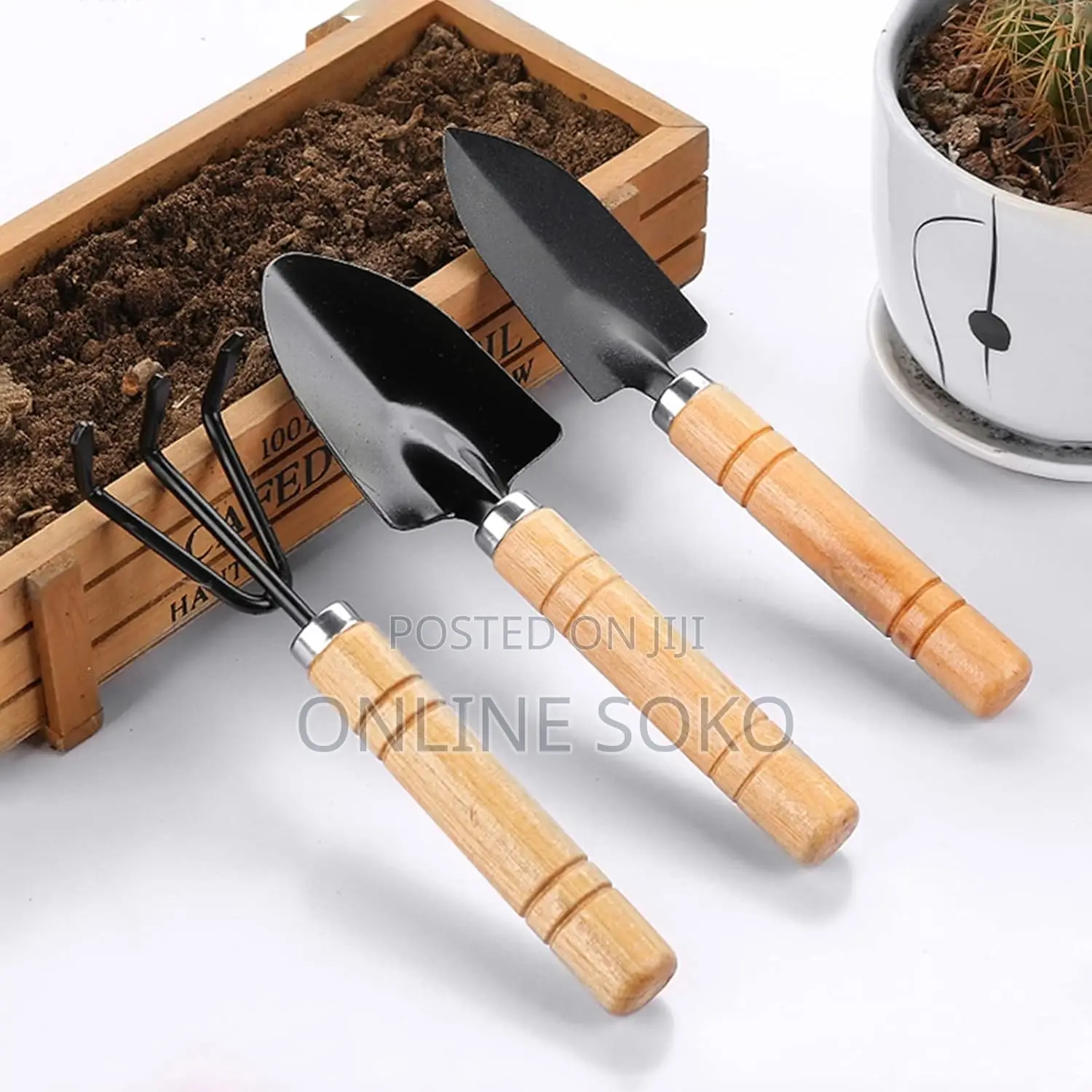 3-Piece Mini Garden Tool Set With Hand Trowel, Mini Shovel Hand Rake
