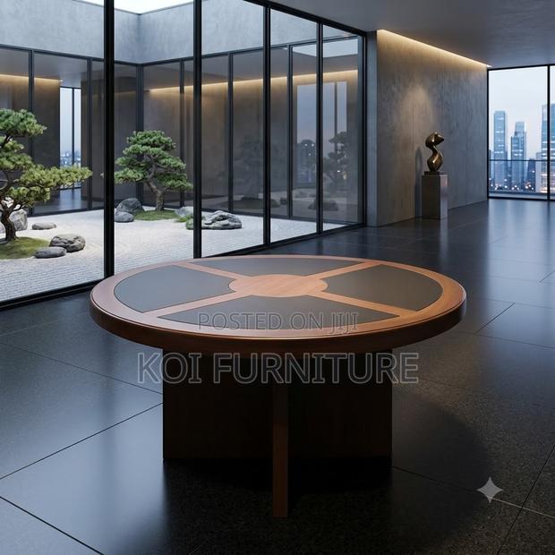 Boardroom Table; 1.2 Meters Mahogany Round Conference Table