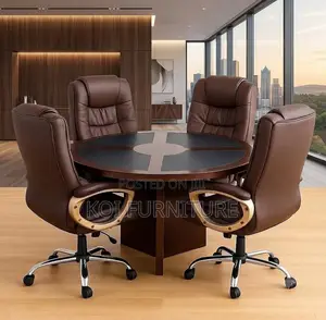 Boardroom Table; 1.2 Meters Mahogany Round Conference Table