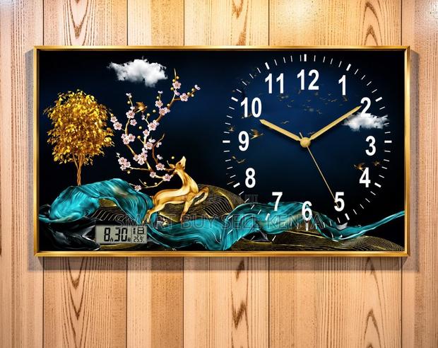 Wall Statement Framed Crystal Painting Clock Wall Art Home Decor
