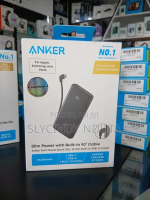 Anker Zolo Power Bank(, 22.5w, Built-in Usb-C Cable