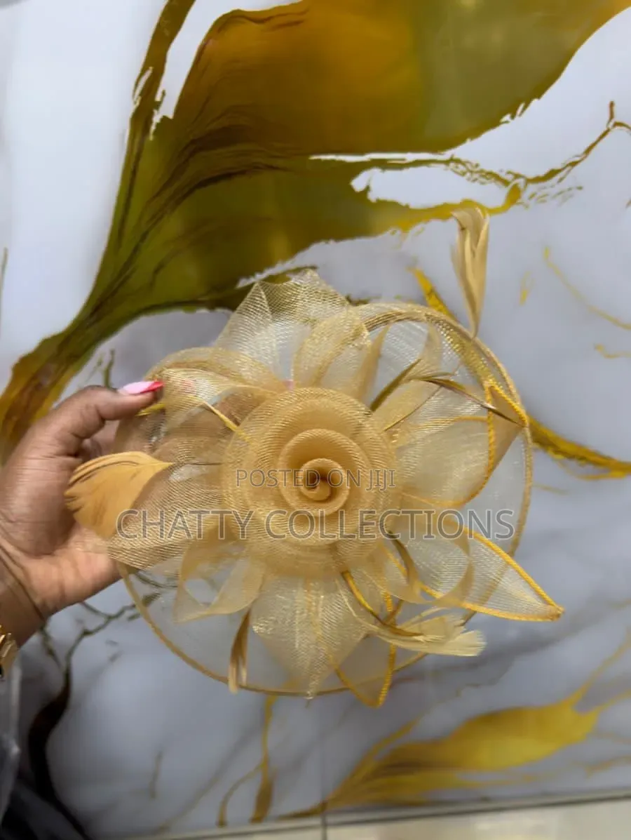Gold  Big Elegant Ladies Fascinators /Head Piece