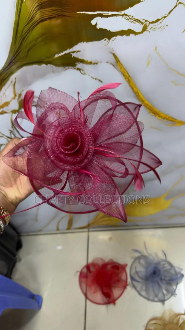 Maroon Big Elegant Ladies Fascinators /Head Piece