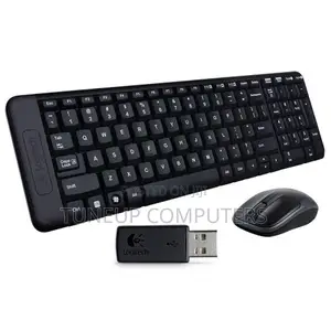 Logitech Mk220 Wireless Keyboard Mouse Combo - Black