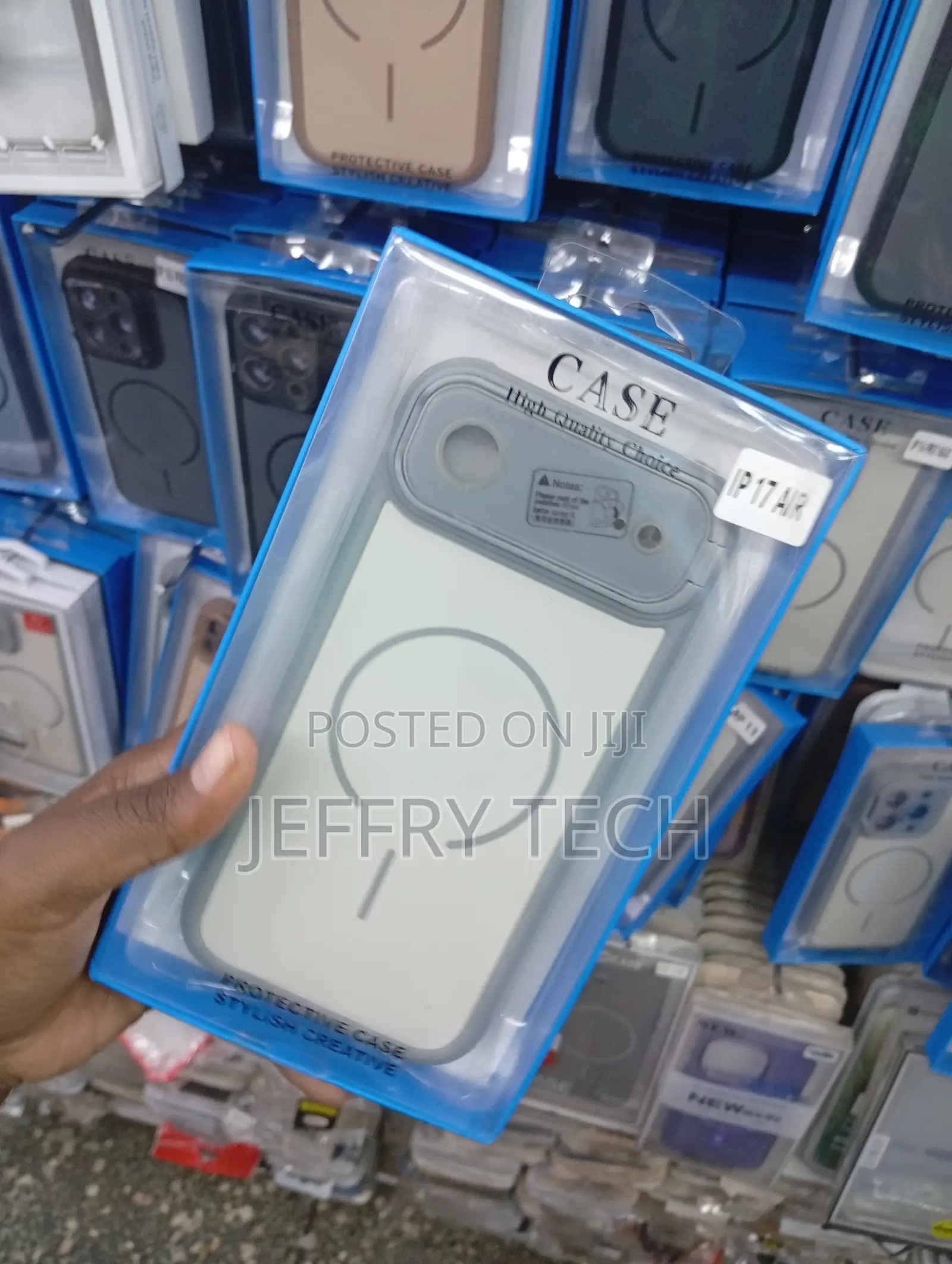 iPhone 17 Air Dark Blue Matte Bumper Frame Cover