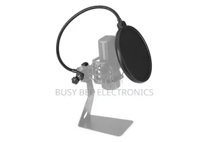 Microphone Pop Filter With Flexible Gooseneck