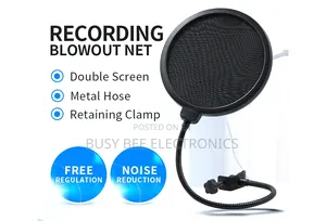 Microphone Pop Filter With Flexible Gooseneck