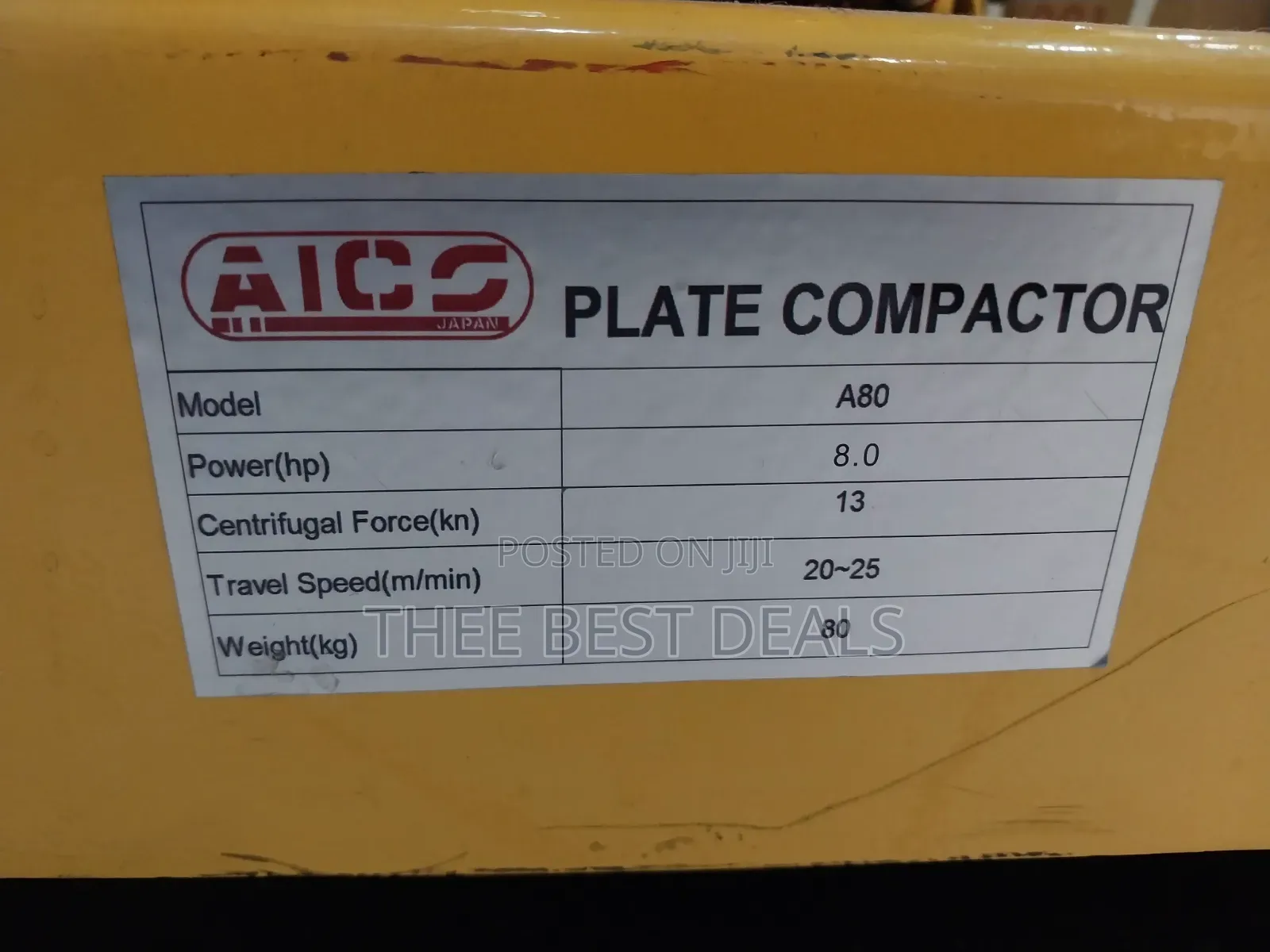 80kgs Plate Compactor