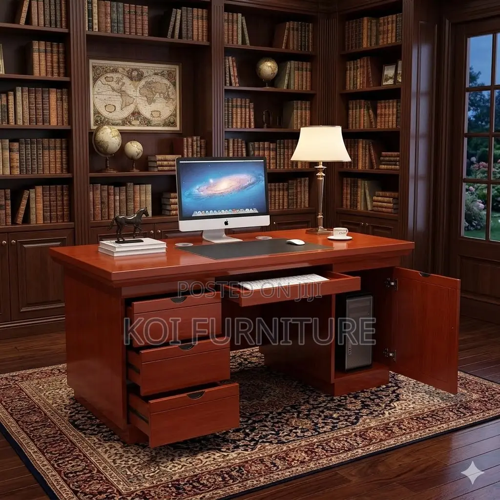 Office Desk; 1.2 Meters Mahogany Superior Executive Desk