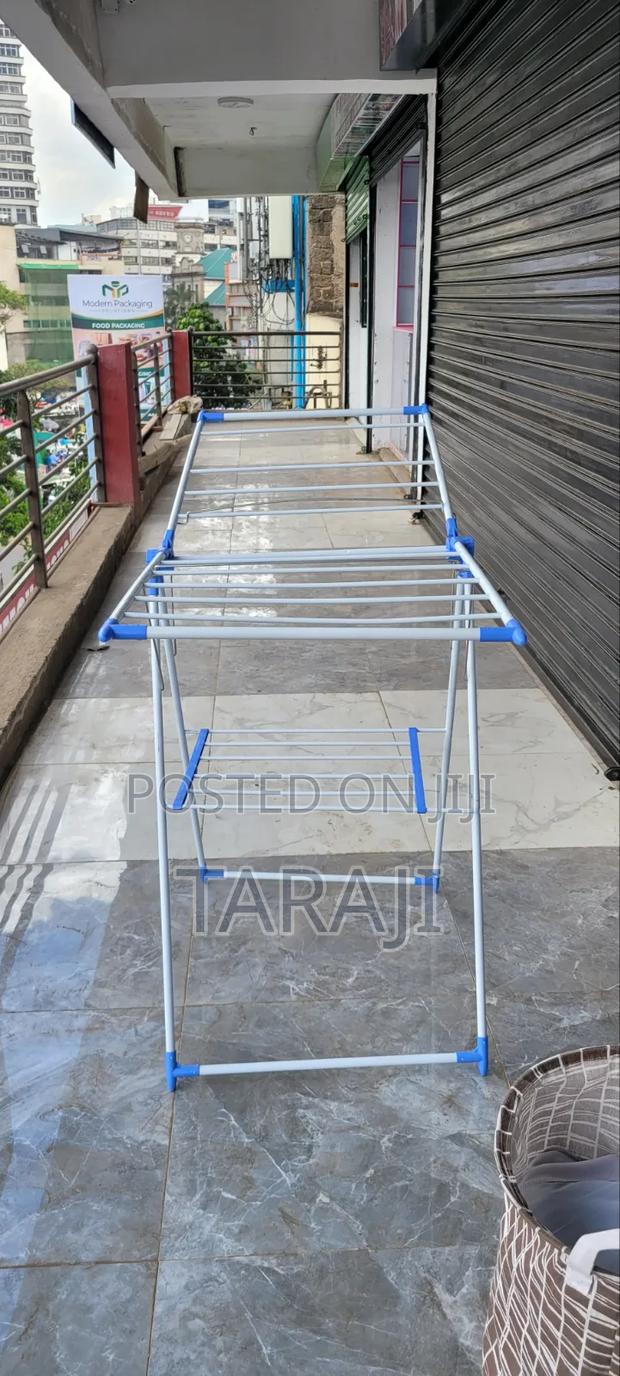 Portable Single/Double Pole Clothes Organizer Drying Rack - thumbnail 2