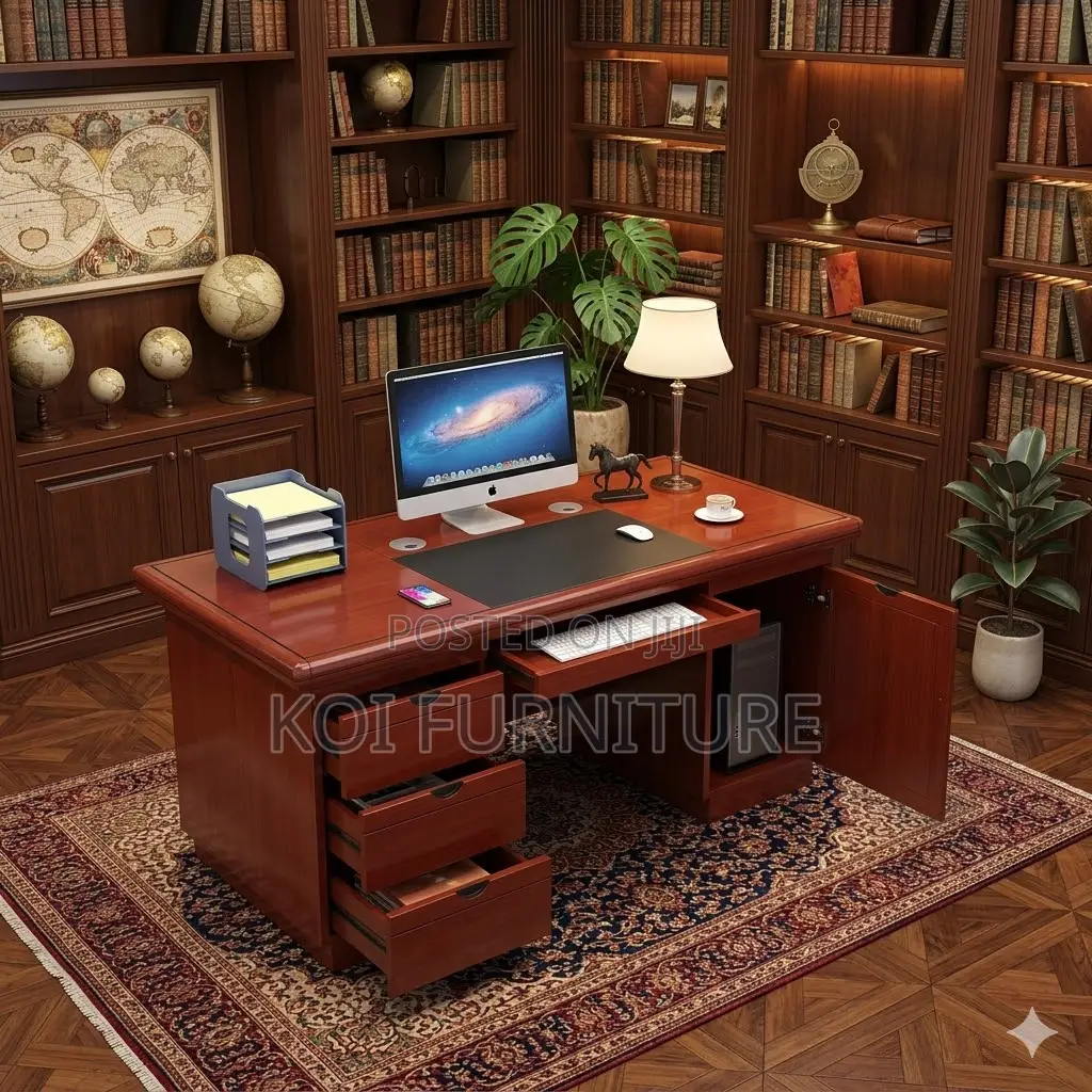 Office Desk; 1.2 Meters Mahogany Superior Executive Desk