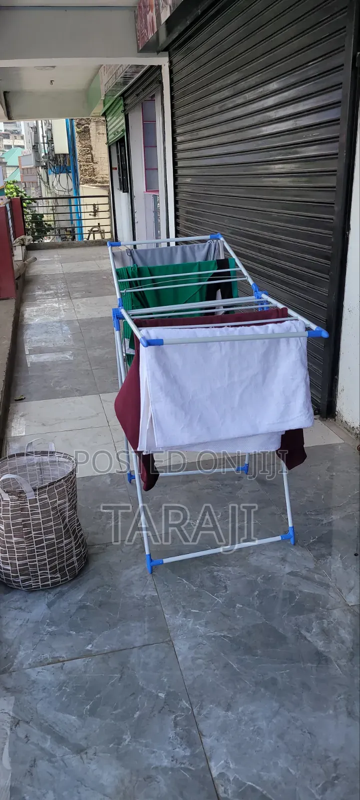 Portable Single/Double Pole Clothes Organizer Drying Rack