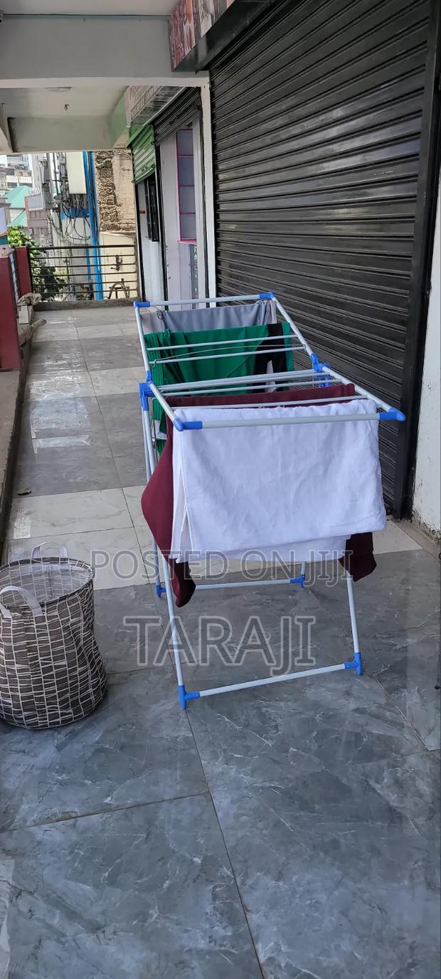 Portable Single/Double Pole Clothes Organizer Drying Rack - thumbnail 4
