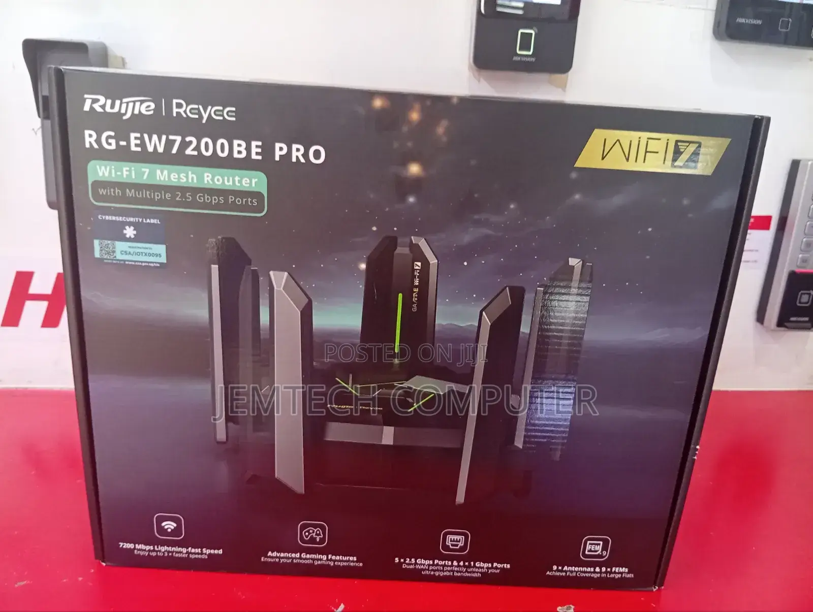 Ruijie Rg-Ew7200be Pro, Cloud-Managed 7200 MBPS Wi-Fi 7 Gaming Router