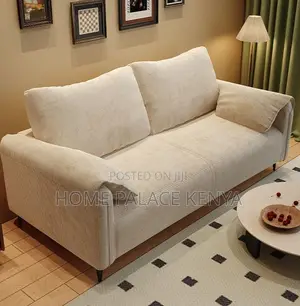Home Sofa: 2 Person Cushioned Fabric Sofa
