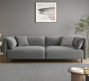 Home Sofa: 2 Person Cushioned Fabric Sofa