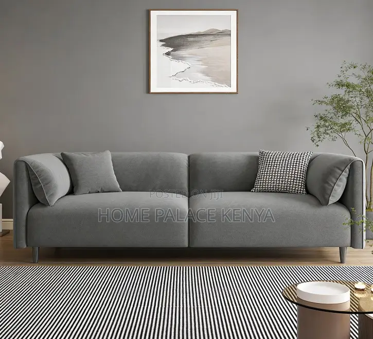 Home Sofa: 2 Person Cushioned Fabric Sofa