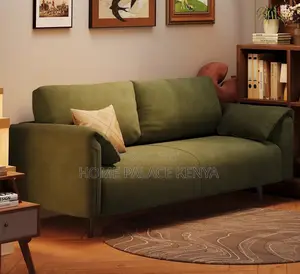 Home Sofa: 2 Person Cushioned Fabric Sofa