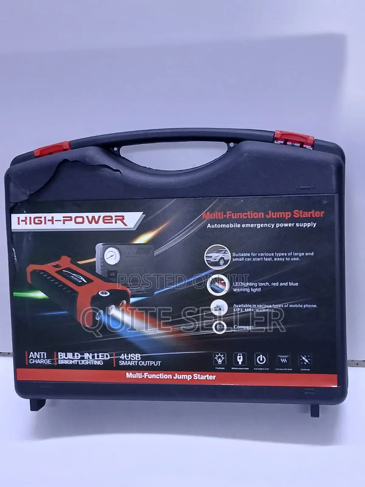 12v Car Battery Booster With Led Flashlight