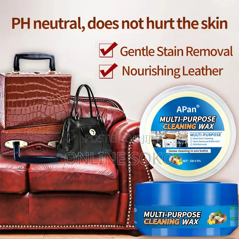 Multi-purpose Leather Care And Stain Remover Paste With Sponge-330g