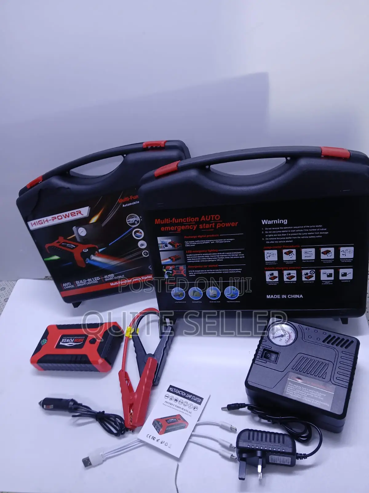 High Capacity Portable Vehicle Jump Starter