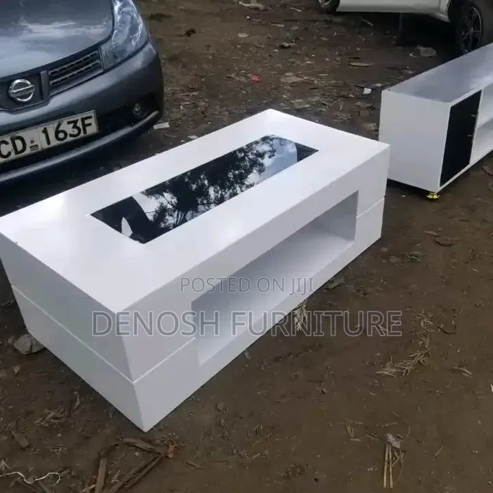 White Rectangular Coffee Table