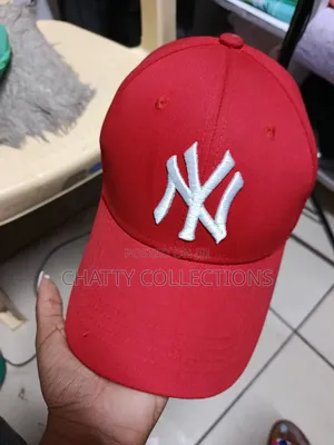 Red White Unisex Ny Quality Baseball Hats