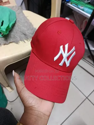 Red White Unisex Ny Quality Baseball Hats