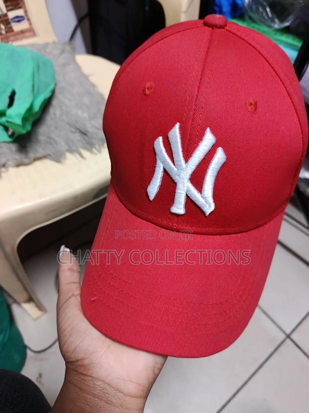 Red White Unisex Ny Quality Baseball Hats