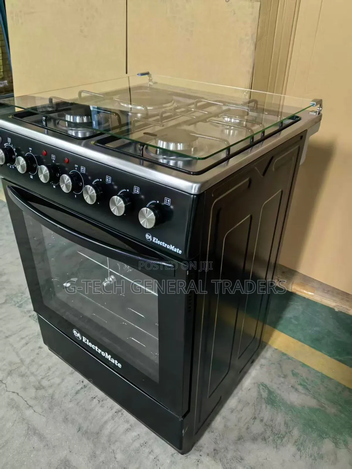 Electromate 3gas 1hotplate 60*60 Standing Cooker With Electric Oven