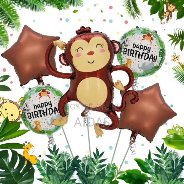 Jungle Theme Balloons – 5 Pieces Pack - main view
