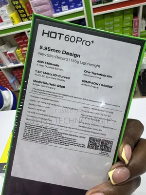 New Infinix Hot 60 Pro+ 256 GB Black