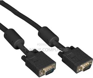 Vention Vga(3+6) Male To Male Cable With Ferrite Cores 5meter Black
