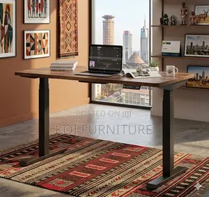 Office Desk; Adjustable Home Office Desk With Dual Motors