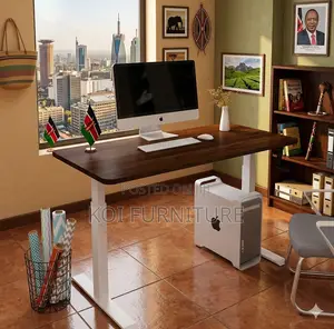 Office Desk; 1400mm Adjustable Home Office Desk With Dual Motors