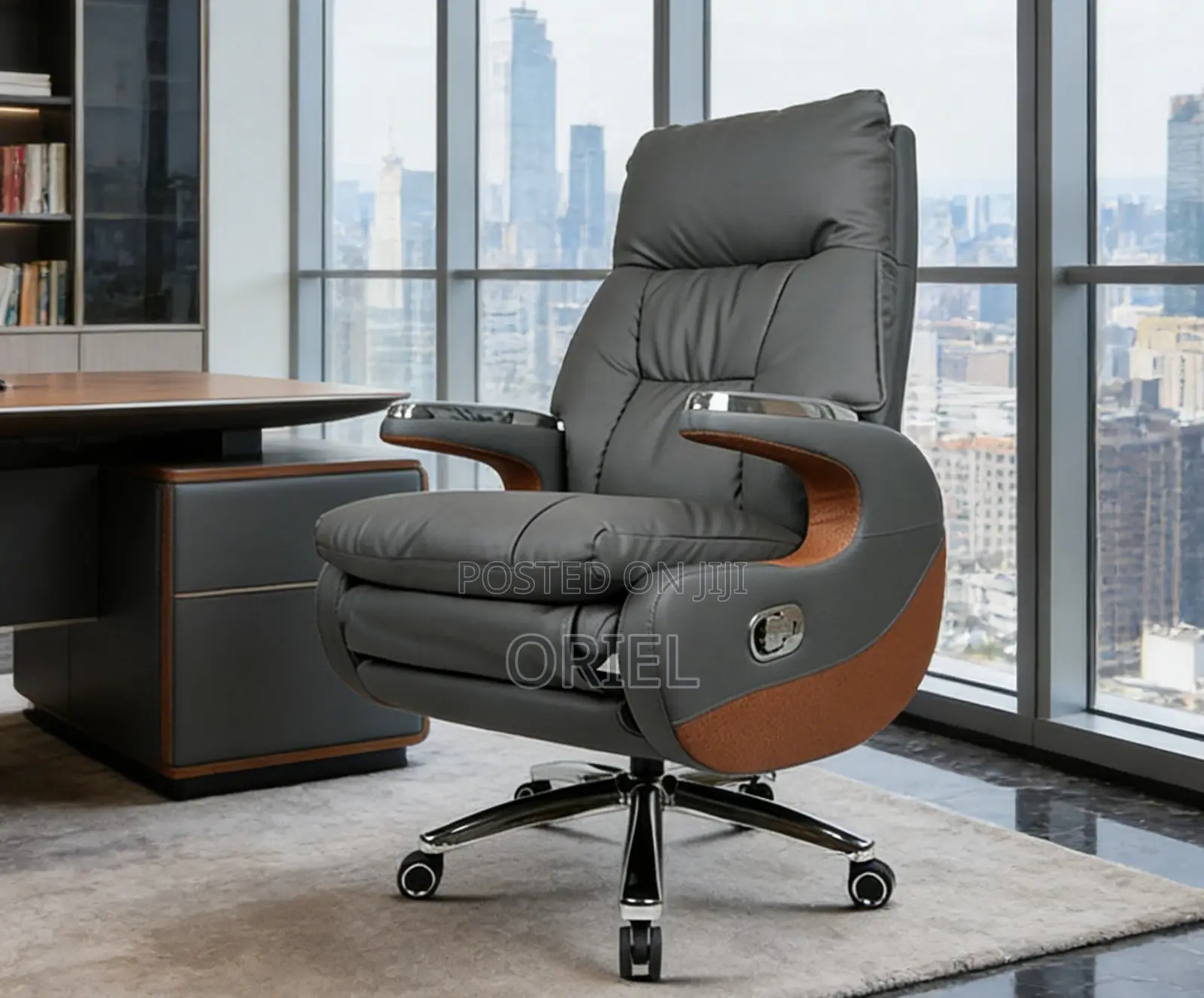 Office Chair : Executive C.E.O Leather Padded Office Chair