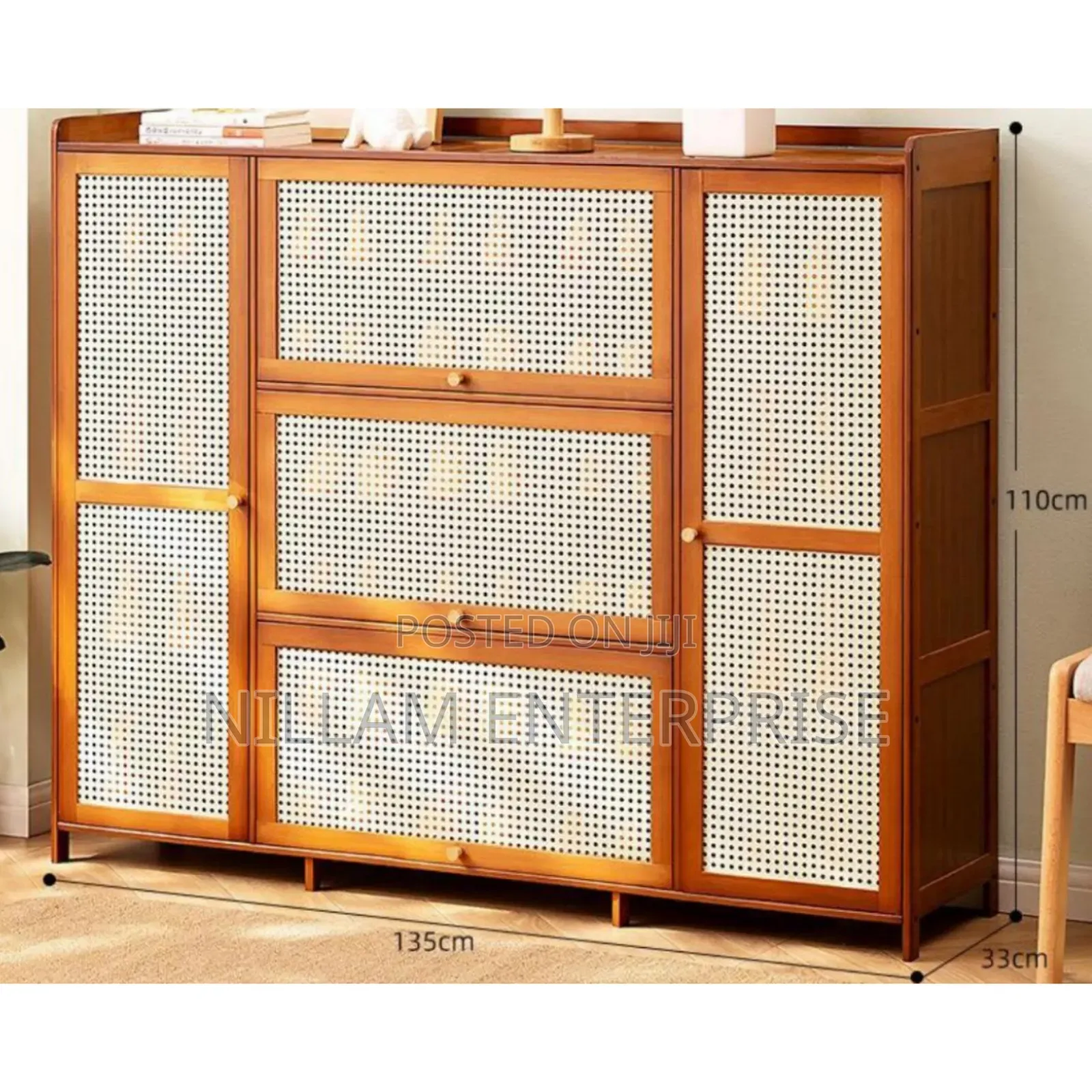 Wood Shoe Cabinet, Modern Entry Shoe Rack