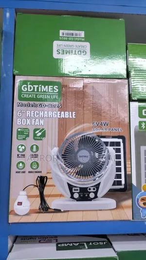 6inch Rechargeable Fan With Light