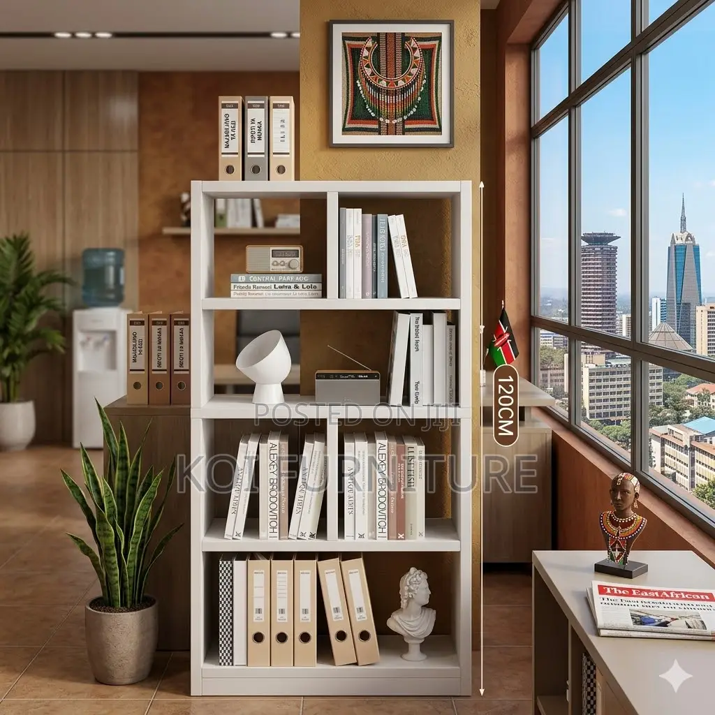 Wooden Home Office Bookshelves Storage Unit