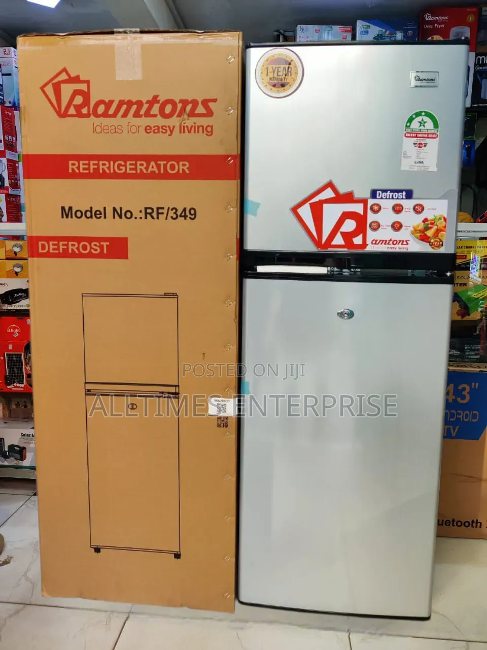 *Ramtons Fridge Double Door 138litres