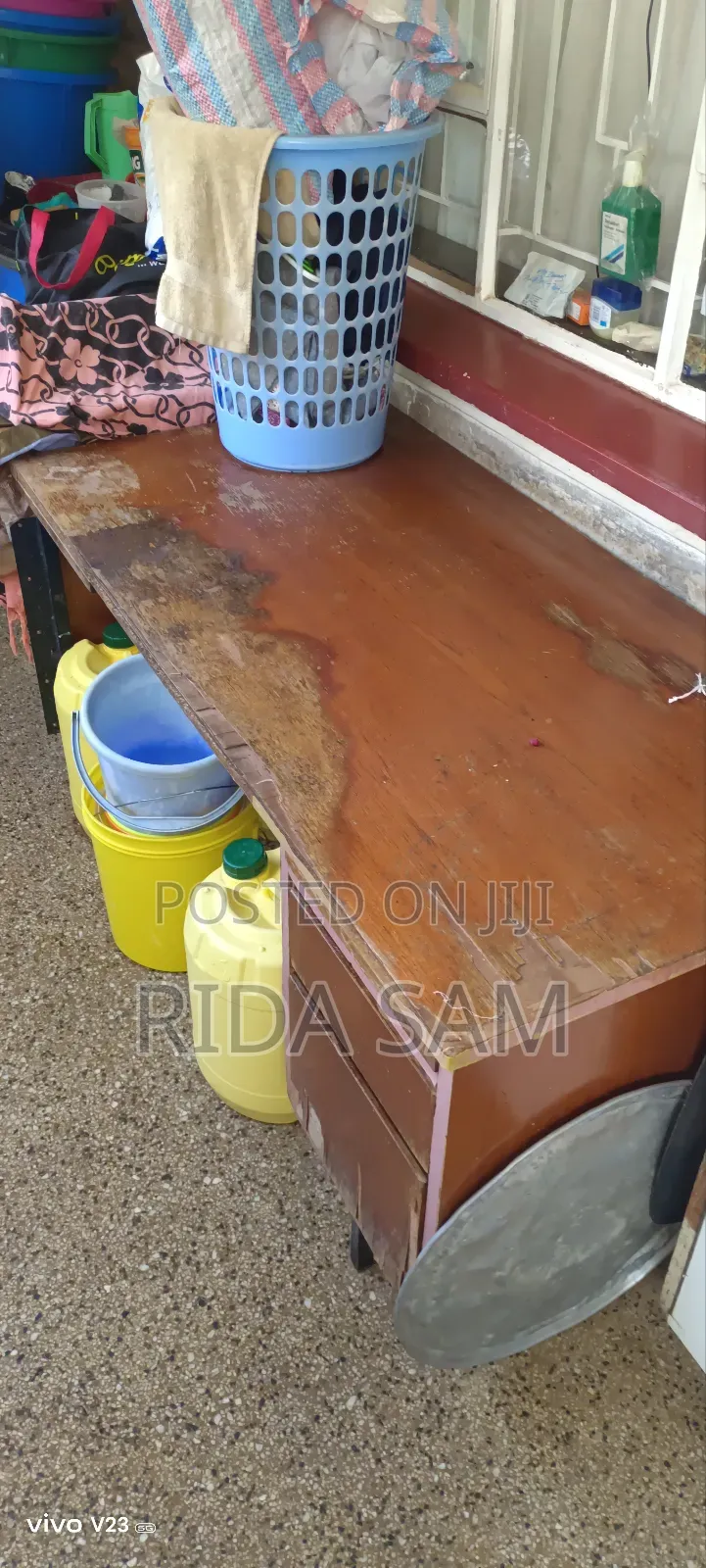 Table Brown Used 2 Drawer